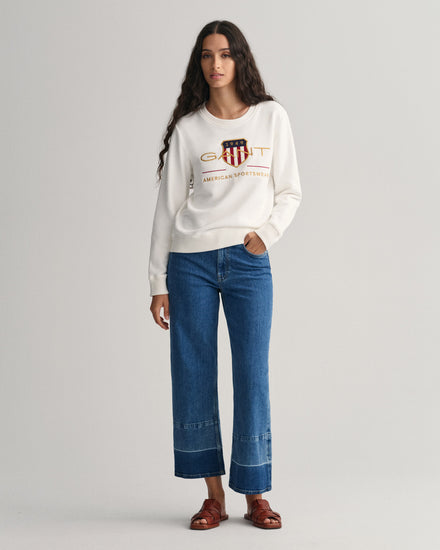 Bluza z okrągłym dekoltem i nadrukiem