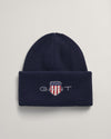 Czapka zimowa unisex z nadrukiem granatowa