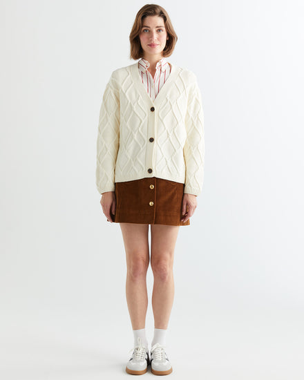 Kardigan z teksturowanej dzianiny