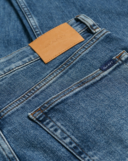 Spodnie jeansowe męskie slim fit niebieskie