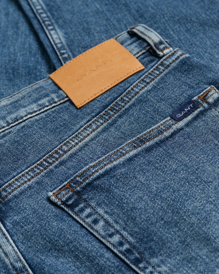 Spodnie jeansowe męskie slim fit niebieskie