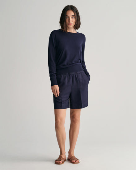 Szorty damskie relaxed fit granatowe