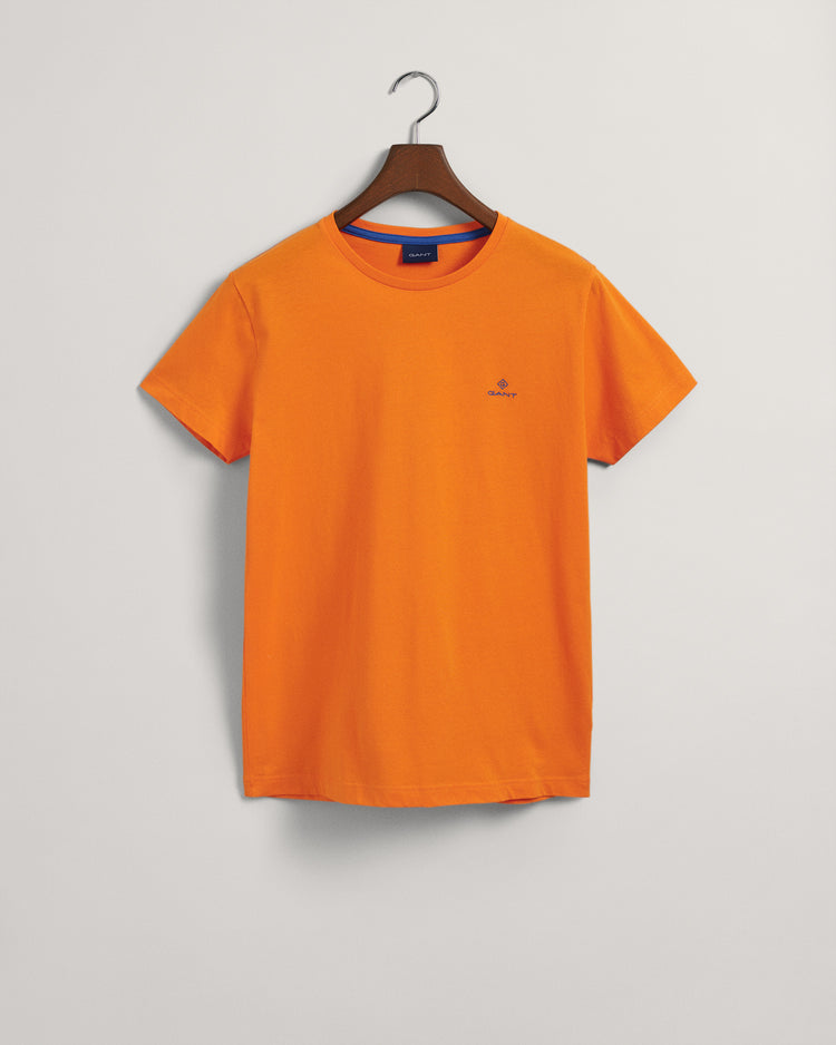 Bawełniany t-shirt męski okrągły kołnierzyk regular fit