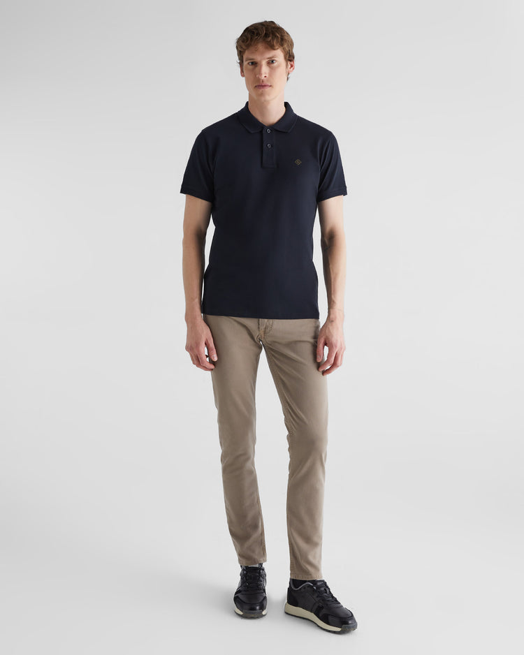 Polo męskie z krótkim rękawem regular fit czarne