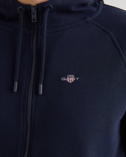 Bawełniana bluza męska z kapturem regular fit granatowa
