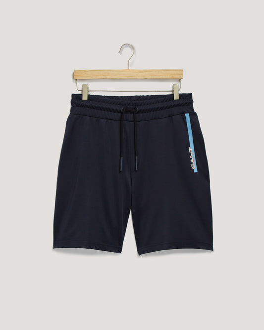 Szorty męskie z nadrukiem regular fit granatowe