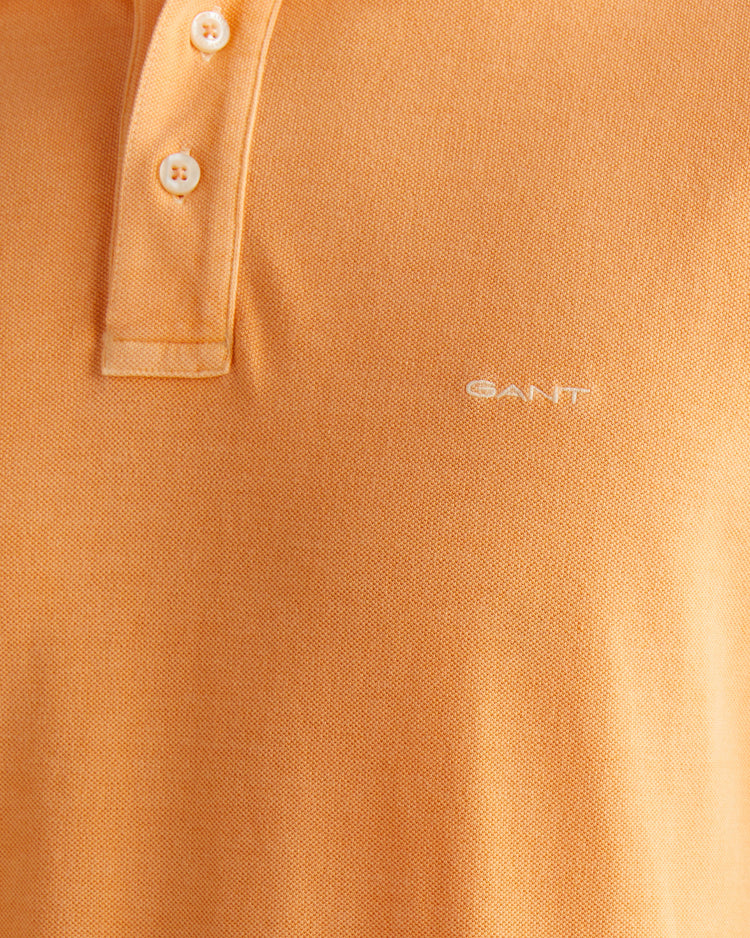 Polo męskie z krótkim rękawem regular fit pomarańczowe