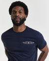 T-shirt męski z nadrukiem i okrągłym kołnierzykiem regular fit