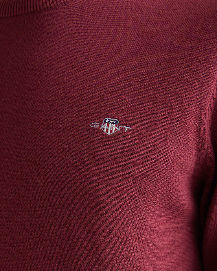 Sweter męski z okrągłym dekoltem i długim rękawem regular fit