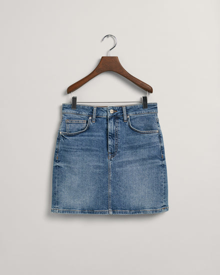 Spódnica damska regular fit niebieska