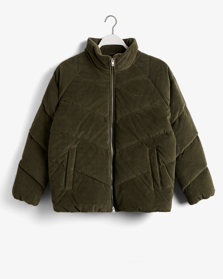 Kurtka damska z nadrukiem ze stójką regular fit zielona