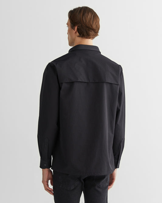 Koszula męska z nadrukiem z długim rękawem relaxed fit czarna