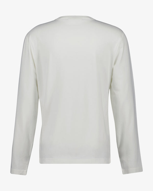 Bawełniana koszulka męska okrągły kołnierzyk regular fit biała