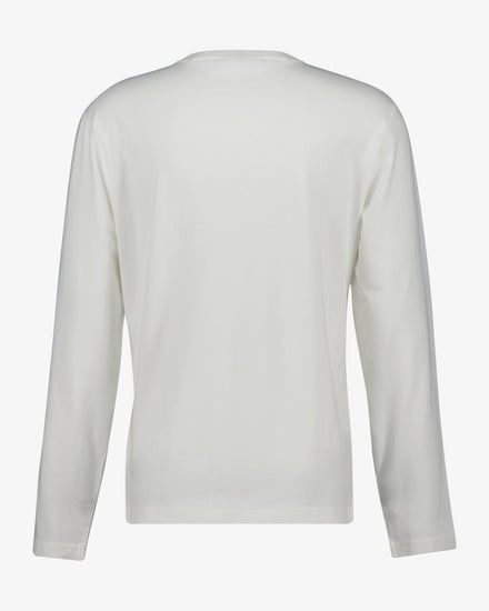 Bawełniana koszulka męska okrągły kołnierzyk regular fit biała