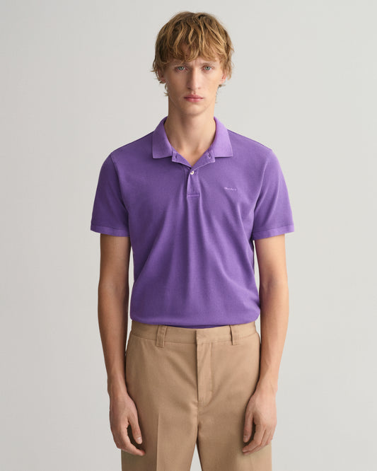 Męska fioletowa polo regular fit