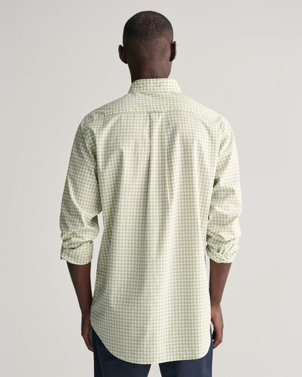 Bawełniana koszula męska w kratkę z długim rękawem regular fit