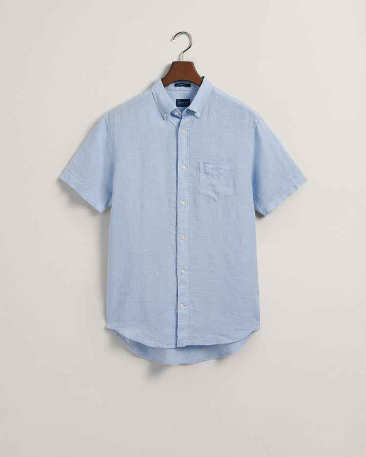 Koszula męska z krótkim rękawem regular fit granatowa