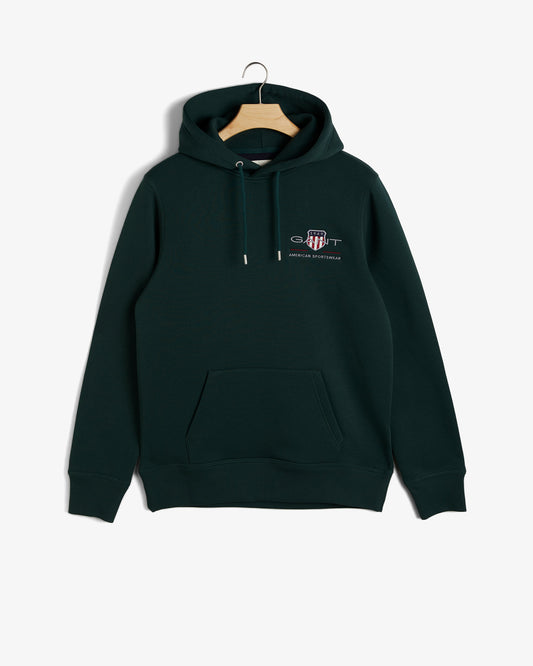 Bluza męska z kapturem z nadrukiem regular fit zielona