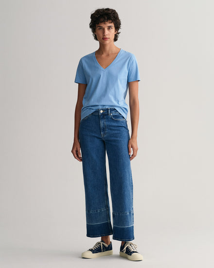 T-shirt original z dekoltem w kształcie litery V