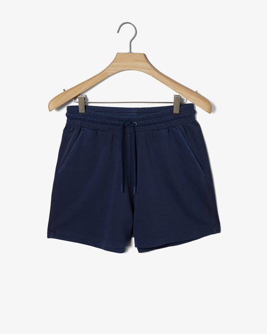 Bawełniane szorty damskie regular fit granatowe