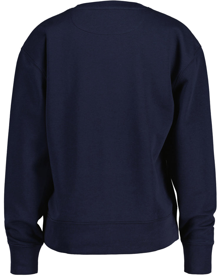 Bluza damska z nadrukiem i okrągłym kołnierzykiem relaxed fit