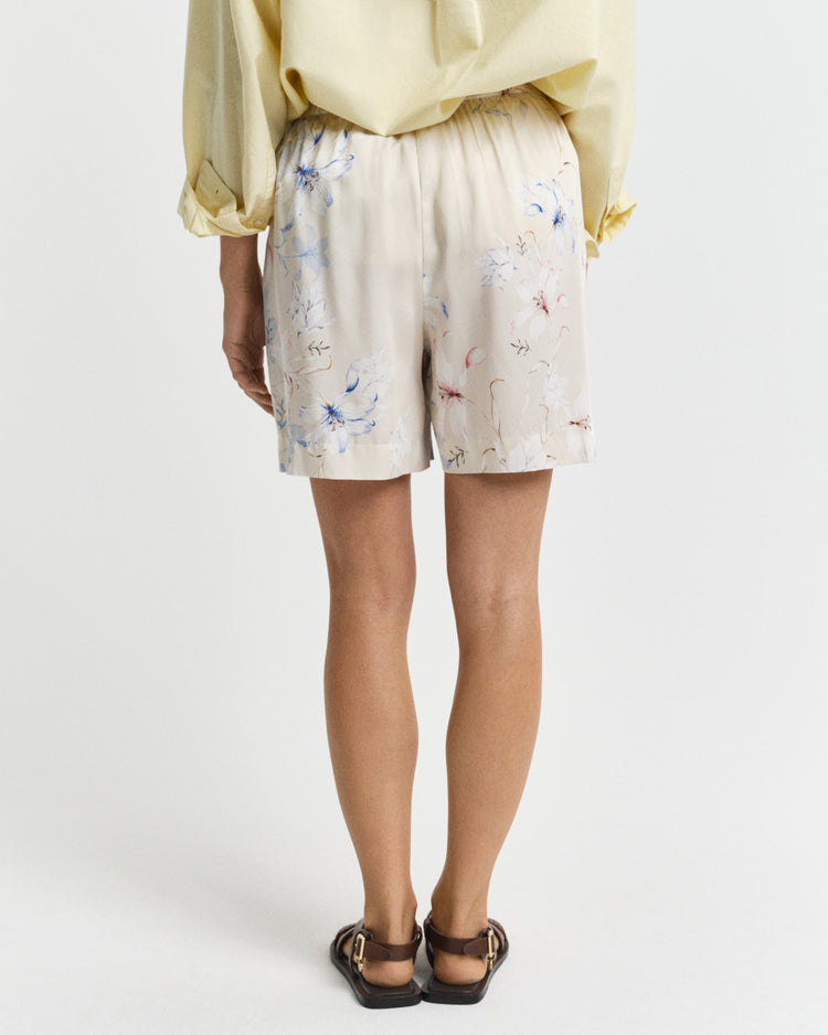 Szorty damskie relaxed fit kremowe