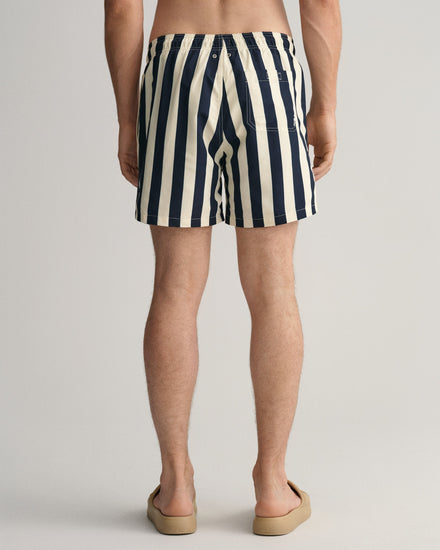Szorty kąpielowe w paski o klasycznym kroju