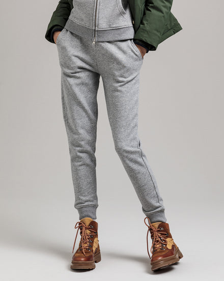 Spodnie dresowe damskie slim fit szare