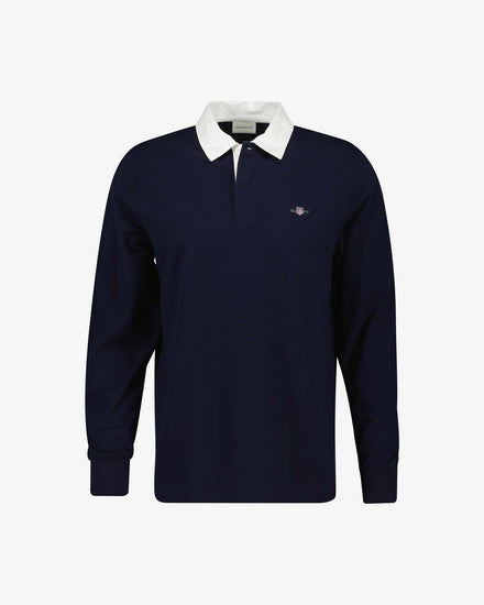 Bluza męska z kołnierzykiem polo z długim rękawem regular fit