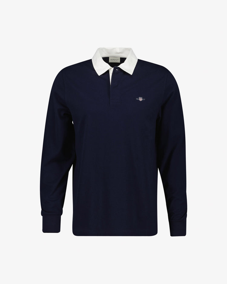 Bluza męska z kołnierzykiem polo z długim rękawem regular fit