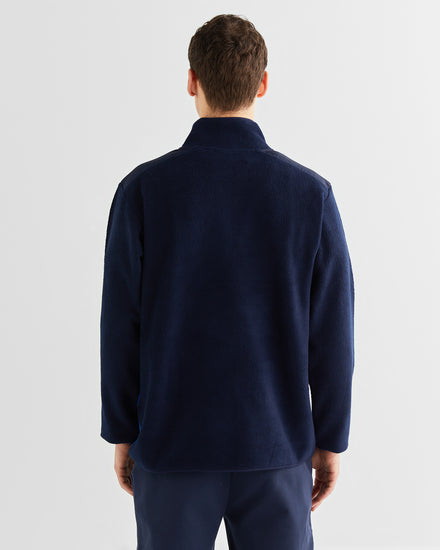 Bluza męska z nadrukiem relaxed fit granatowa