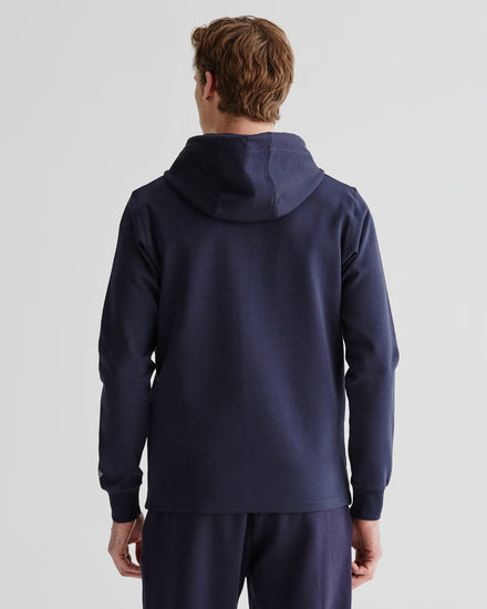 Męska granatowa bluza z kapturem o regularnym kroju