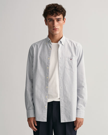 Męska koszula maklerka z bawełny oxford regular fit