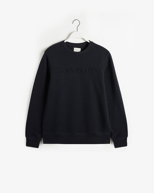 Bluza męska z nadrukiem z okrągłym kołnierzykiem regular fit czarna