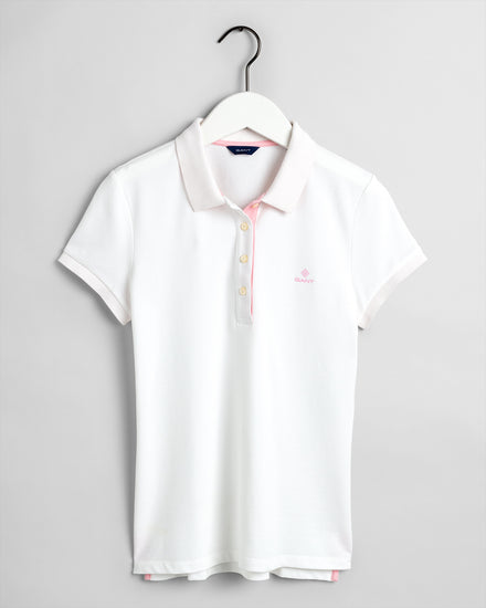 Damskie kremowe polo