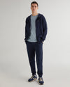 Bawełniana bluza męska z kapturem regular fit granatowa