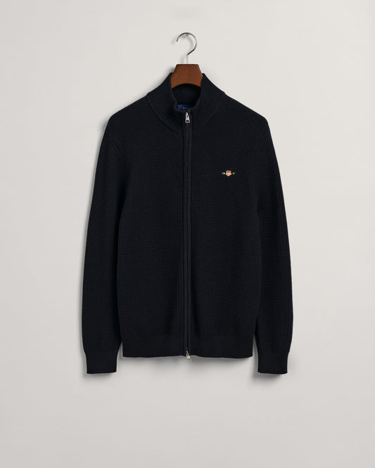 Kardigan z fakturowanej bawełny