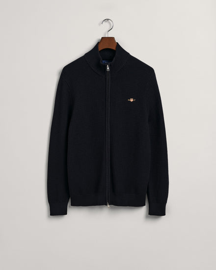 Kardigan z fakturowanej bawełny