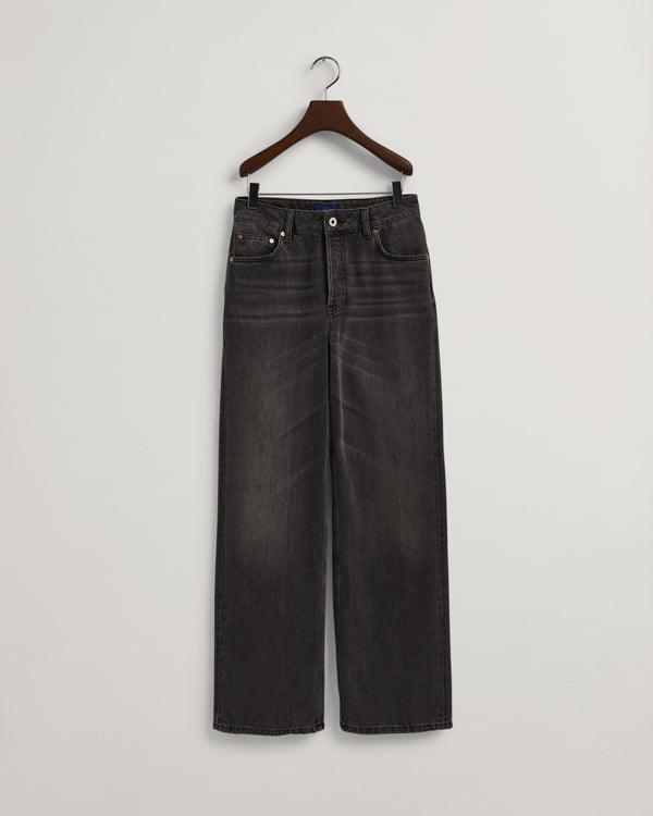 Spodnie jeansowe damskie relaxed fit czarne