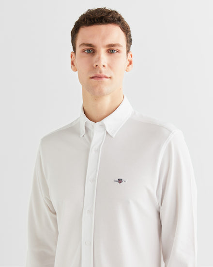 Koszula męska z długim rękawem regular fit biała