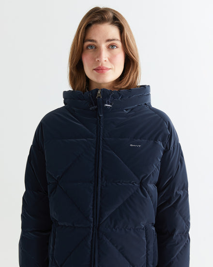 Kurtka damska z kapturem regular fit granatowa