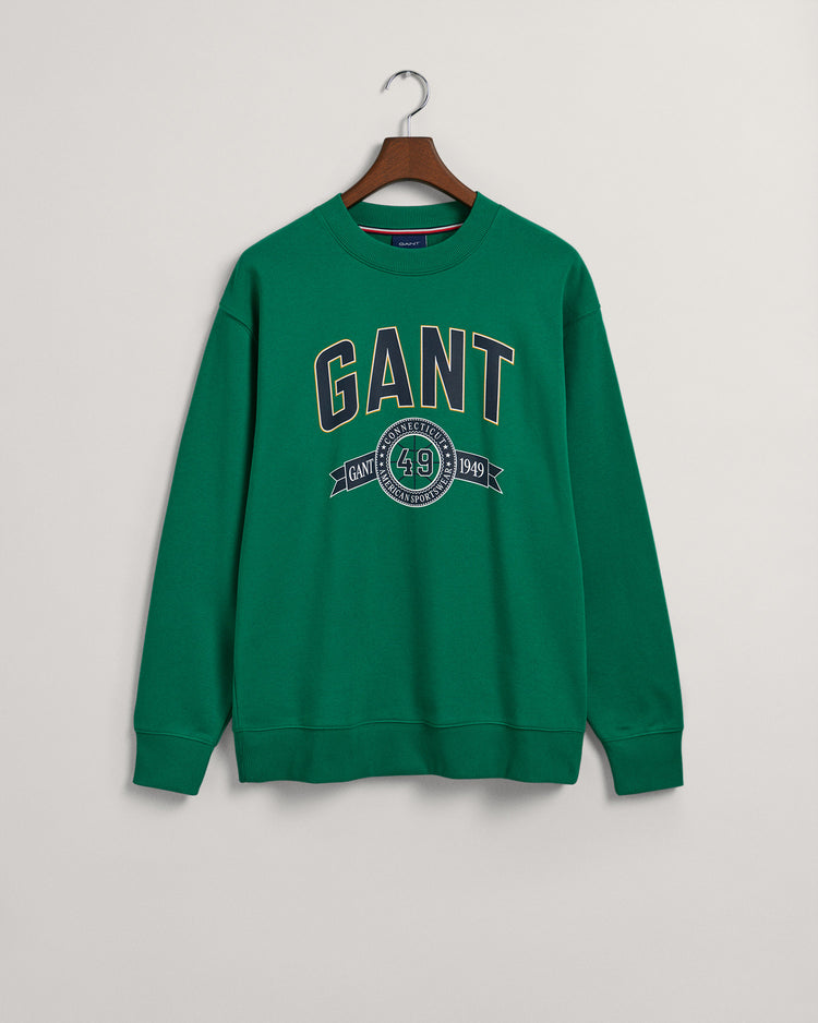 Bluza z okrągłym dekoltem i nadrukiem Retro Crest