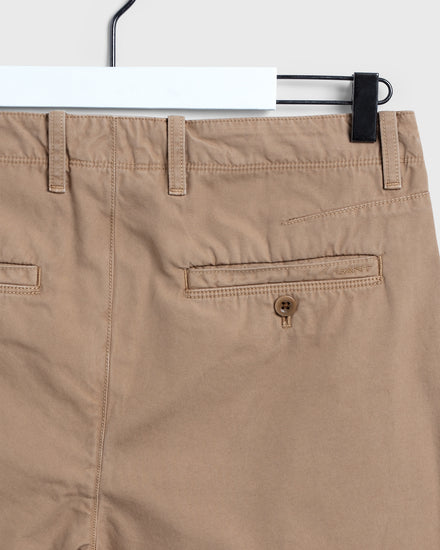 Bawełniane spodnie męskie slim fit beżowe