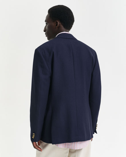 Marynarka męska długi rękaw slim fit granatowa