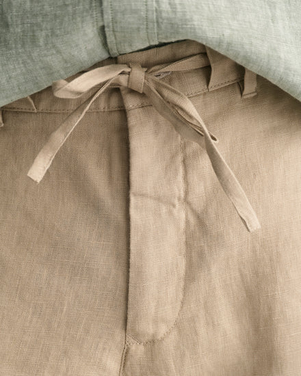 Spodnie męskie relaxed fit beżowe