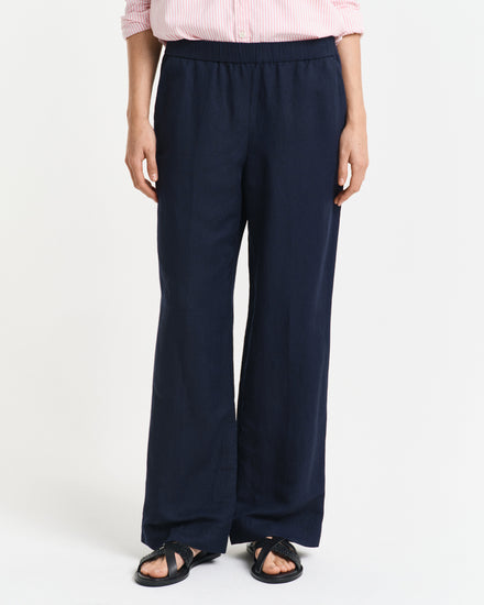 Spodnie damskie relaxed fit granatowe