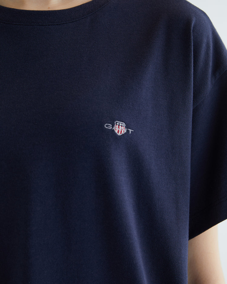 Koszulka z grafiką na plecach z dekoltem C