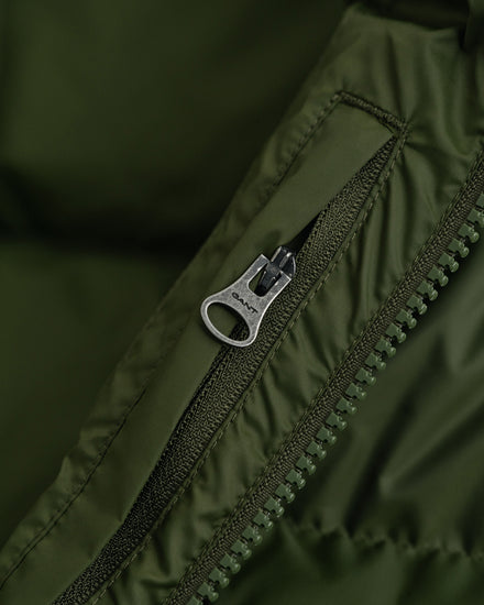 Kurtka męska bez rękawów z zamkiem regular fit zielona