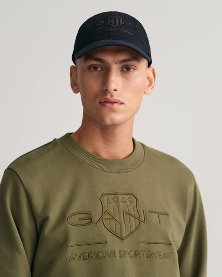 Bawełniana czapka z daszkiem unisex z nadrukiem czarna