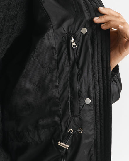 Kurtka damska z kapturem relaxed fit czarna